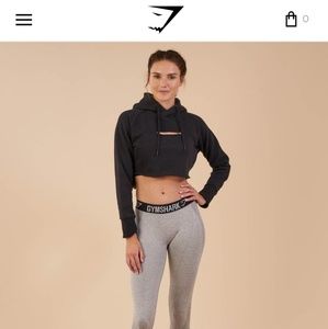 Gymshark Cropped Raw Edge Hoodie
